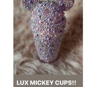 Purple Crystal-Embellished Drinkware Set